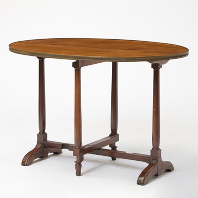 Lot 78 - French Brass-Mounted Mahogany Vendange Table