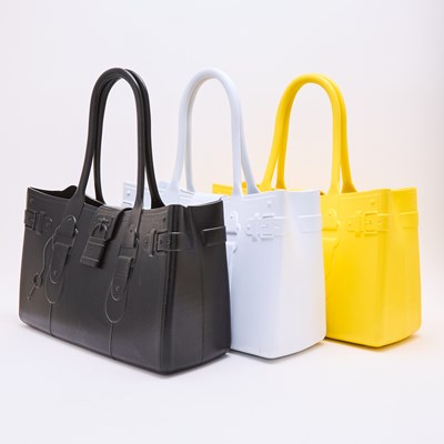 Lot 163 - Three The Great Bag, Co. Robert Verdi Rubber Tote Bags