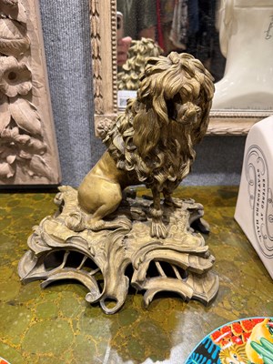 Lot 16 - Pair of Louis XV Style Gilt-Bronze Chenets