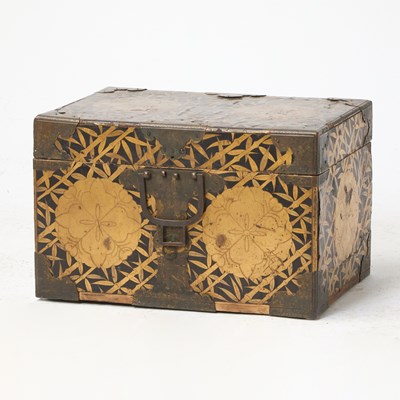 Lot 89 - Japanese Gilt and Black Lacquer Box and Cover