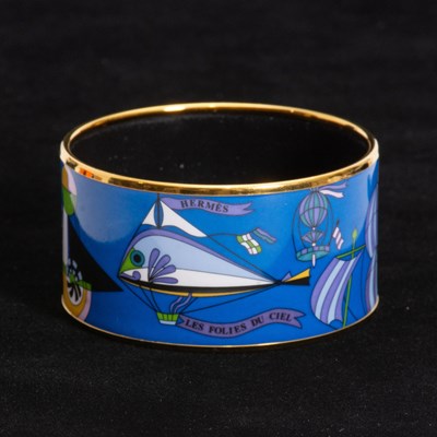 Lot 322 - Hermes Gilt Metal and Enamel Bracelet