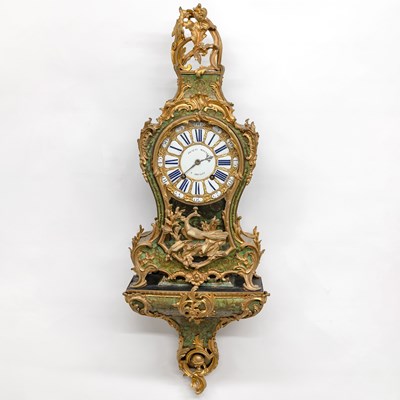 Lot 458 - Louis XV Ormolu Mounted Green Stained Horn Bracket Clock