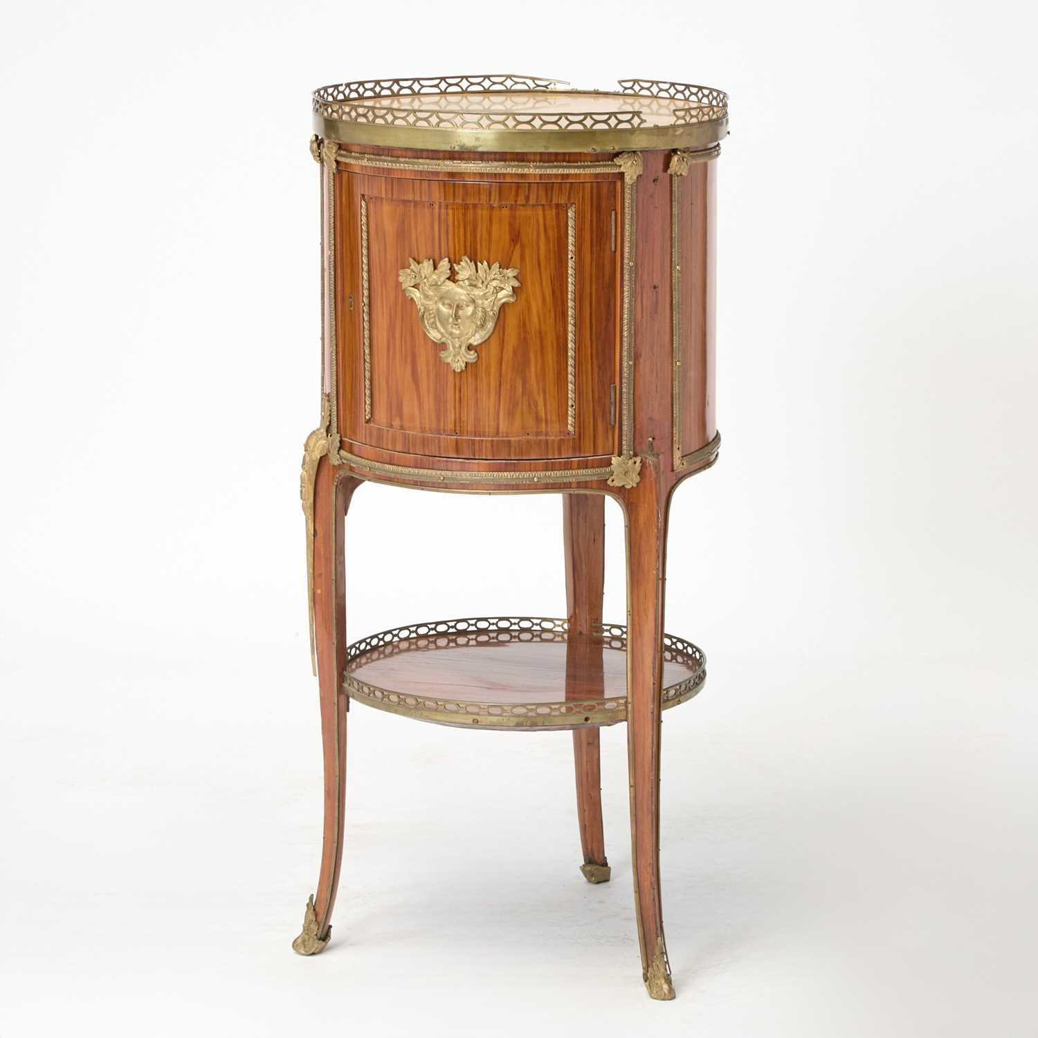 Lot 427 - A Late Louis XV Gilt-Bronze Mounted Tulipwood Table en Chiffoniere