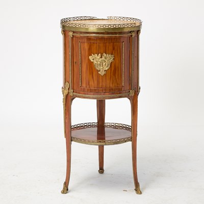 Lot 427 - A Late Louis XV Gilt-Bronze Mounted Tulipwood Table en Chiffoniere