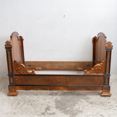 Lot 343 - Continental Part-Ebonized Walnut Daybed