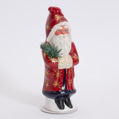 Lot 395 - Schaller Family Paper Mache Santa Figure