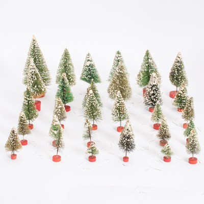 Lot 399 - Group of Miniature Faux Christmas Trees