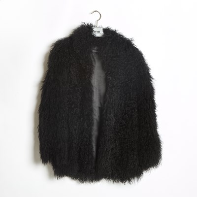 Lot 126 - Otello Rizzi Black Mongolian Lamb Fur Coat