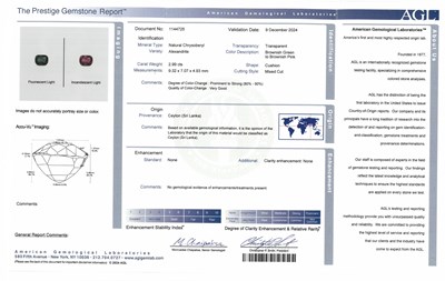 Lot 66 - Platinum, Alexandrite and Diamond Ring