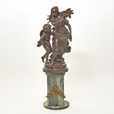 Lot 199 - Bronze Figural Group of a Mother and Child