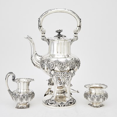 Lot 370 - Continental Sterling Silver Tea and Coffee Service