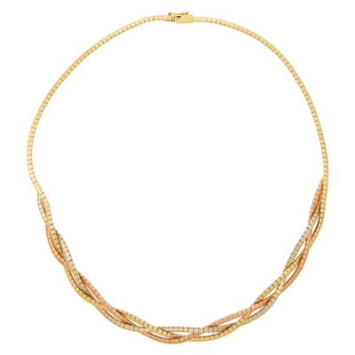 Lot 1249 - Tricolor Gold Necklace