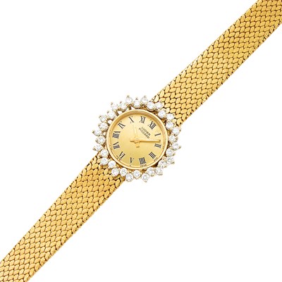 Lot 1049 - Lucien Piccard Lady's Gold and Diamond Wristwatch