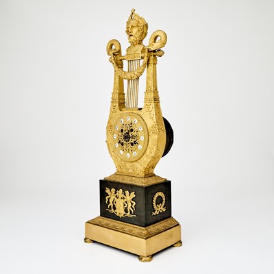 Lot 464 - Empire Gilt and Patinated Bronze Mantel Clock