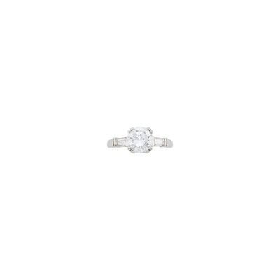 Lot 55 - Platinum and Diamond Ring