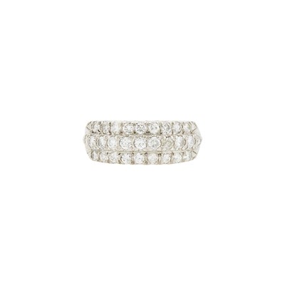 Lot 1153 - Platinum and Diamond Band Ring