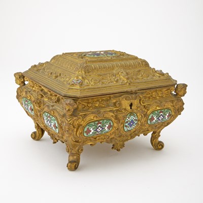 Lot 160 - French Gilt-Bronze and Cloisonné Enamel Table Casket