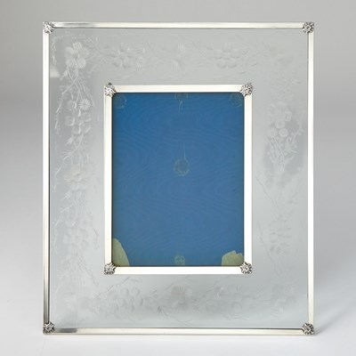 Lot 141 - American Sterling Silver and Cut Glass Photograph Frame