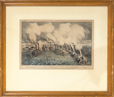 Lot 176 - Currier & Ives Civil War Views, including Ironclads and Charleston scenes