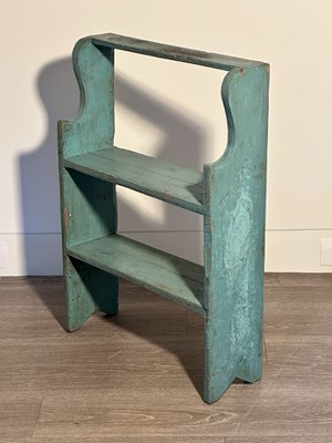 Lot 1051 - Small Blue-painted Bucket Bench