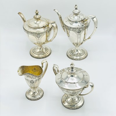 Lot 1140 - American Sterling Silver Tea and Coffee Service