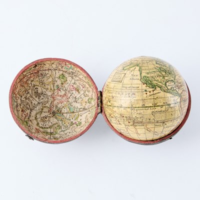Lot 72 - A fine late-18th-century pocket globe, based on one by Herman Moll