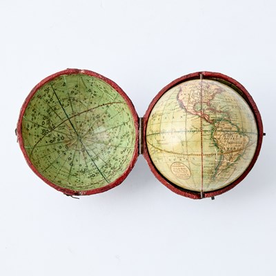 Lot 70 - A rare 3 1/2 inch pocket globe by Smith