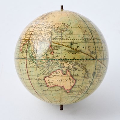 Lot 70 - A rare 3 1/2 inch pocket globe by Smith