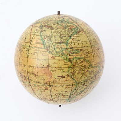 Lot 71 - Cary's up-to-date 3-inch pocket globe, showing the tracks of Captain Cook's voyages