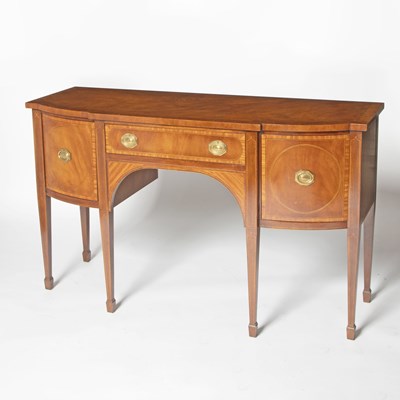 Lot 253 - Baker George III Style Inlaid Mahogany Sideboard