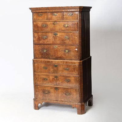 Lot 236 - George I Inlaid Walnut Chest on Chest