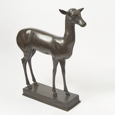 Lot 40 - Patinated Bronze Model of a Fawn