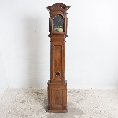 Lot 36 - Louis XV Style Oak Tall Case Clock