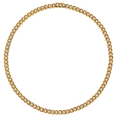 Lot 158 - Tiffany & Co. Gold and Diamond Necklace