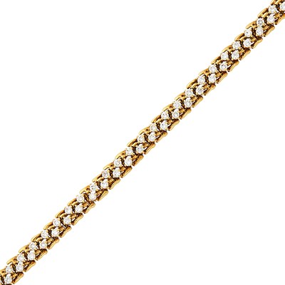 Lot 157 - Tiffany & Co. Gold and Diamond Bracelet