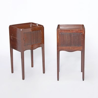 Lot 190 - Pair of George III Mahogany Nightstands