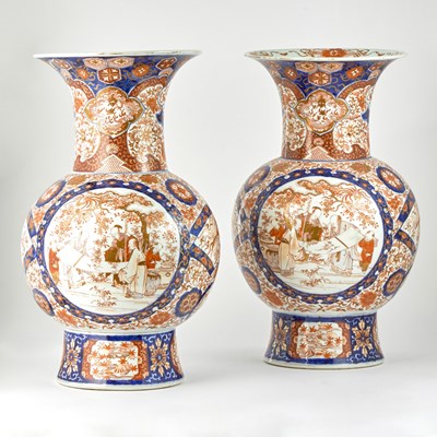 Lot 17 - Pair of Japanese Arita Porcelain Vases