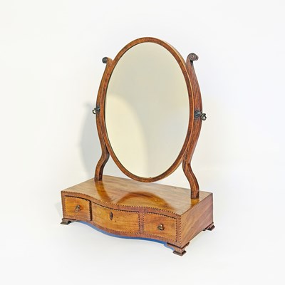 Lot 191 - George III Inlaid Mahogany Dressing Mirror