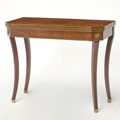 Lot 171 - Regency Brass-Inlaid and Part-Ebonized Rosewood Games Table