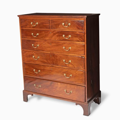 Lot 97 - George III Mahogany Tall Chest of Drawers