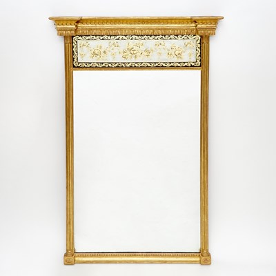 Lot 220 - Regency Giltwood and Eglomisé Mirror