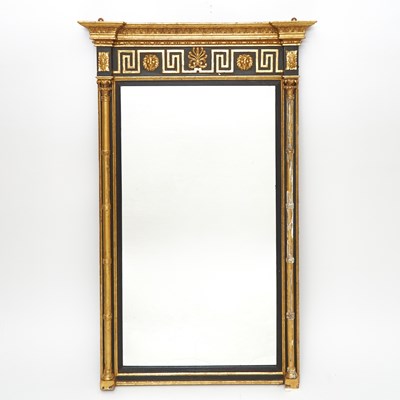 Lot 221 - Regency Giltwood and Part-Ebonized Mirror