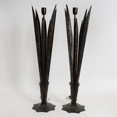 Lot 57 - Pair of Brutalist Plant Form Lamps