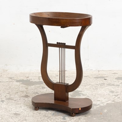 Lot 75 - Neapolitan Style Lyre Form Side Table