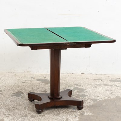 Lot 84 - Mahogany Fold-Over Games Table