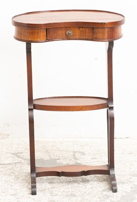 Lot 153 - Louis XVI Style Tulipwood Marquetry Kidney Shaped Table