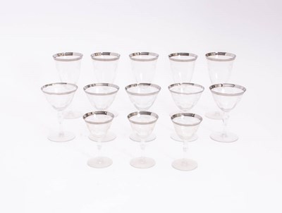 Lot 100 - Set of Nine Wine Glasses