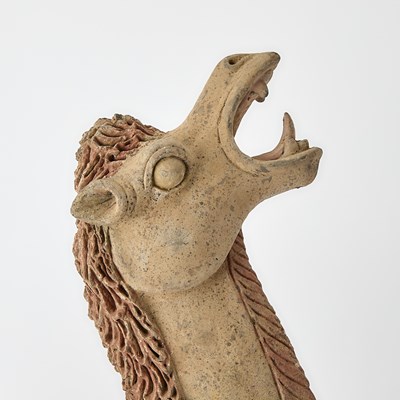 Lot 503 - A Chinese Pottery Figure of a Standing Camel and Rider