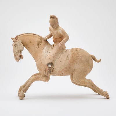 Lot 154a - A Chinese Pottery Figure of an Equestrian