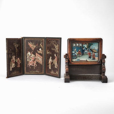 Lot 157 - Two Chinese Table Screens